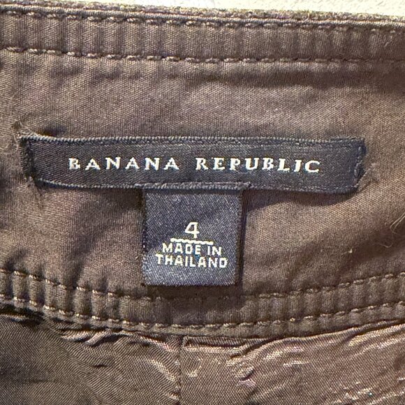 Banana Republic Brown Wool Blend Button Down A-Line Skirt Size 4 - Picture 4 of 4